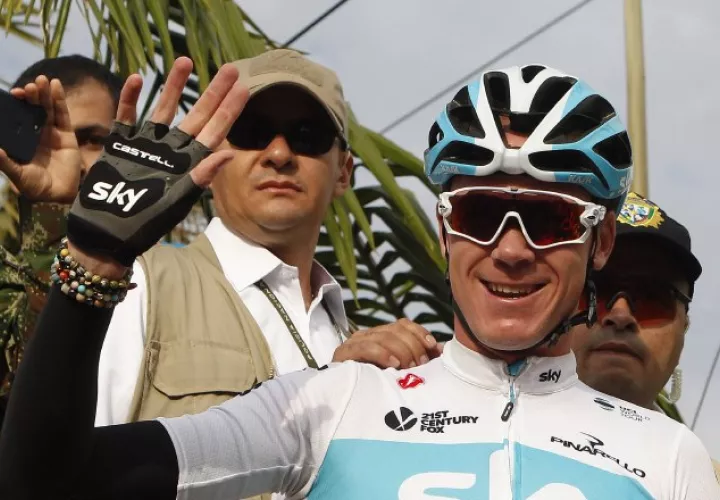 Chris Froome estuvo en Colombia la semana pasada. /Foto EFE