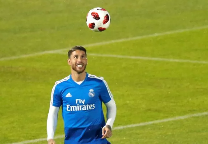 Sergio Ramos en los entrenamientos /Foto EFE