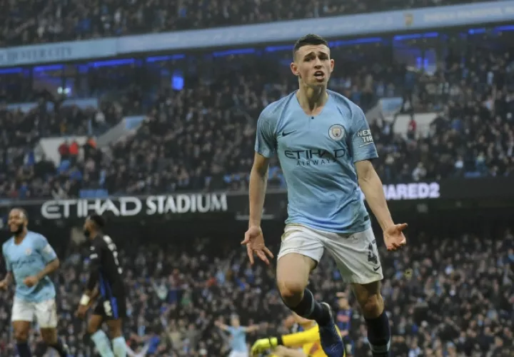 Phil Foden, anotó uno de los goles del City. /Foto AP