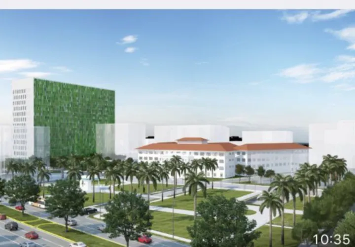 Concepto del nuevo hospital, revelado por el ministro de Salud. /Foto Twitter