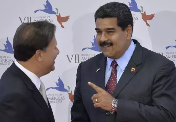 Juan Carlos Varela y Nicolás Maduro tuvieron una estrecha relación como cancilleres de sus países. EFE