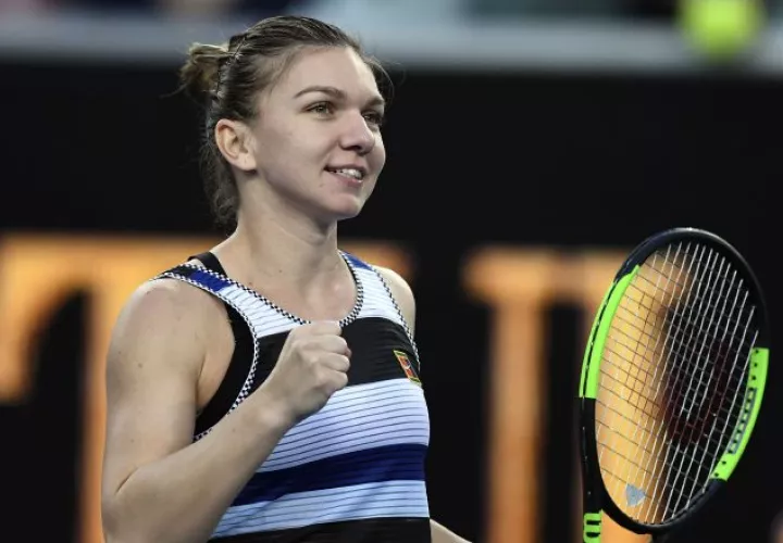 Simona Halep celebra su victoria sobre Venus. EFE