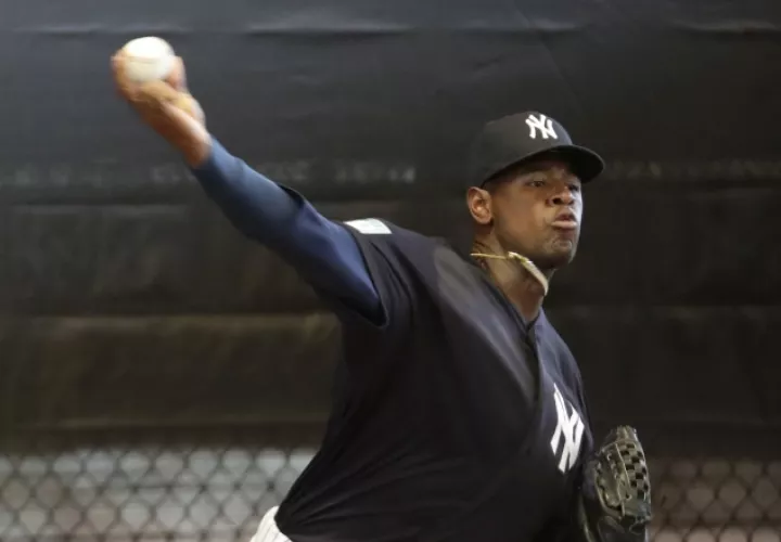 Luis Severino en acción.