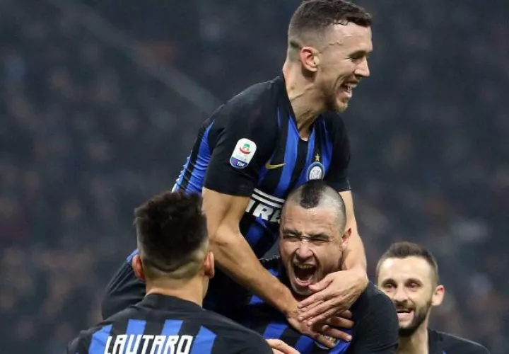 Jugadores del Inter festejan. /Foto AP