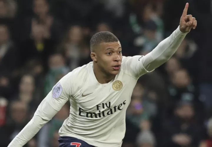 Kylian Mbappé festeja su gol. /Foto AP