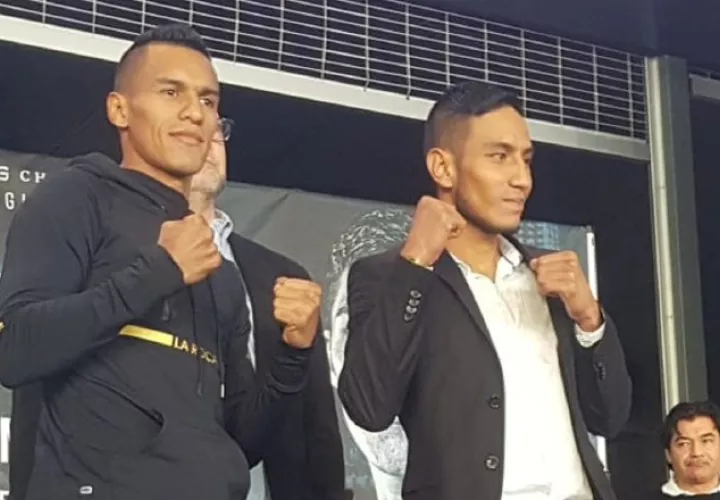 Bryan 'La Roca' De Gracia (izq.) y 'Zurdito' Ramírez en la conferencia de prensa de ayer. @pyedelistmo5 h