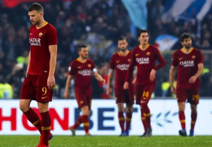 Jugadores de la Roma. AP