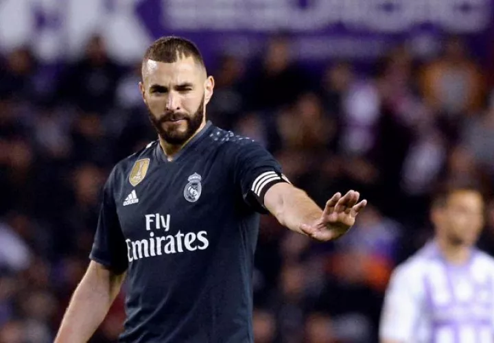 Karim Benzema anotó doblete ante el Valladolid. EFE