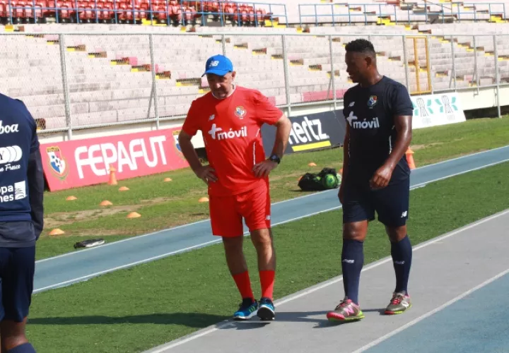 Pérez, durante un entrenamiento en el Rommel Fernández. Anayansi Gamez