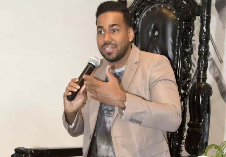 Romeo Santos durante la conferencia. EFE