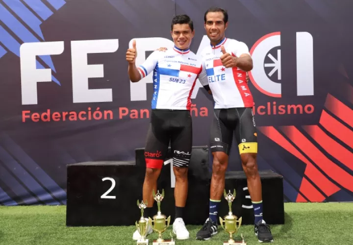 Carlos Samudio y Jorge Castelblanco posan tras triunfar.  Fepaci/ Clickzone