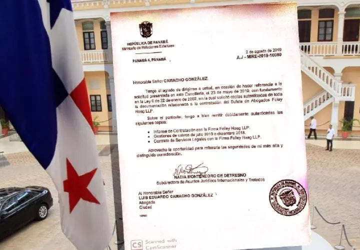 El pasado viernes 2 de agosto la Cancillería entregó las copias. Cortesía 