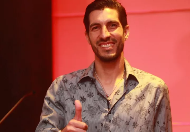 Jaime Penedo estuvo con Gallego en su presentación como técnico de la selección de Panamá. Foto Anayansi Gamez