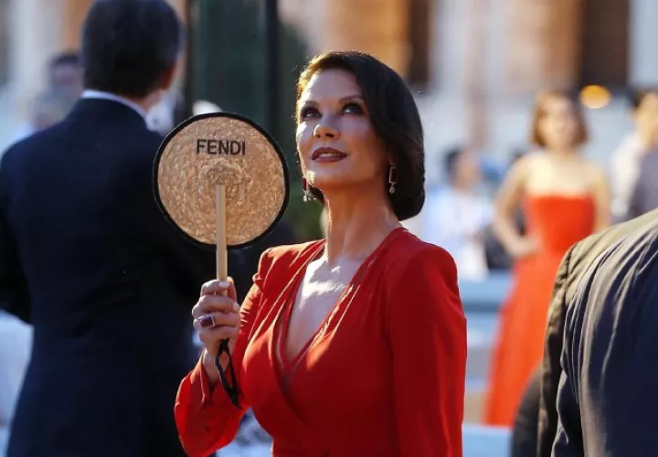 La actriz británica durante un evento que la marca italiana, Fendi, llevó a cabo en Roma (Italia).