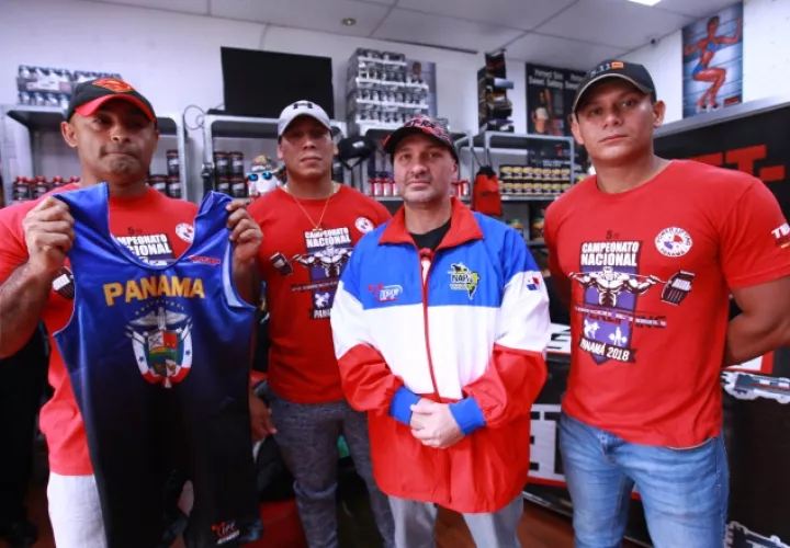 Rony Robinson, Darrin Pérez, Jack Tibi y Henry Menéndez, listos para el torneo internacional de 'Powerlifting' Anayansi Gamez.