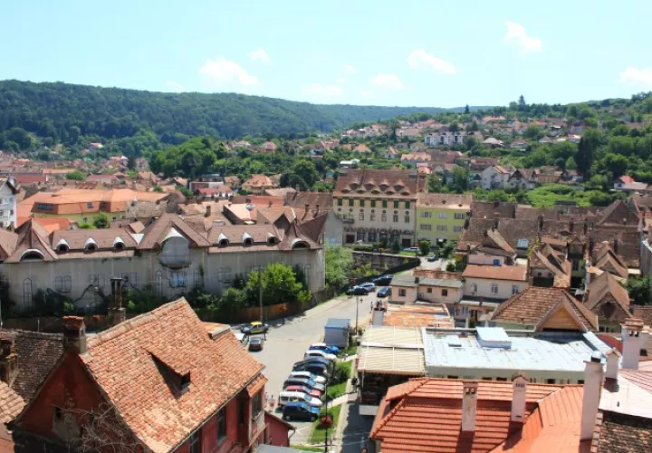1.  Vista de Sighisoara desde la Torre del Reloj.