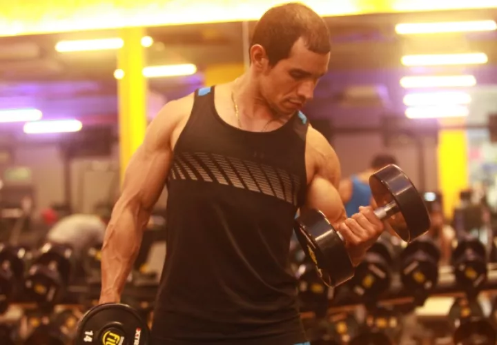 Jorge Caballero en pleno entrenamiento.