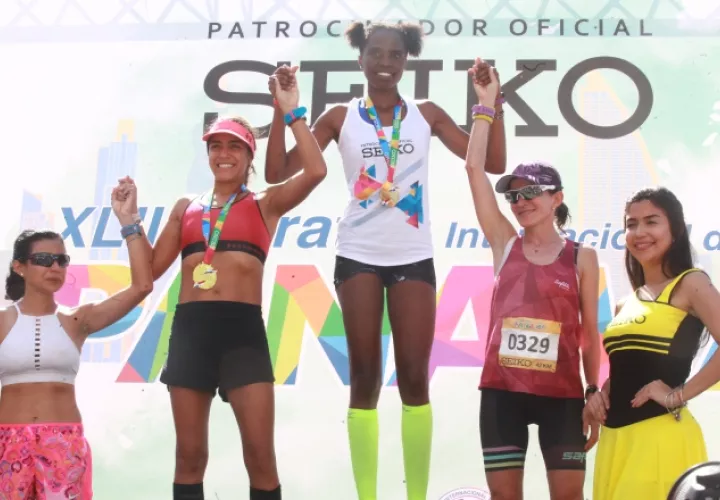  Magdaline Jepkoech, de Kenia ganó en la rama femenina. Foto:Anayansi Gamez