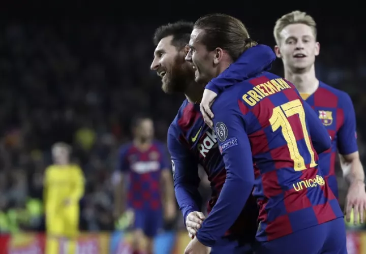 Messi y Griezmann. Foto: AP