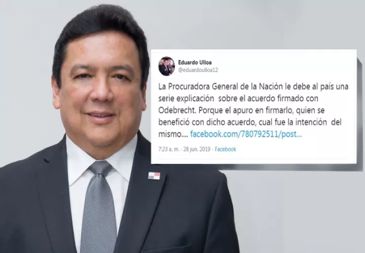 El tuit de archivo más comentado del ahora procurador designado, Eduardo Ulloa. Ilustración Panamá América