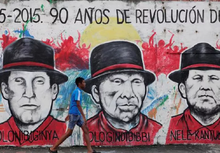 Los gunas han hecho murales con anterioridad.  EFE