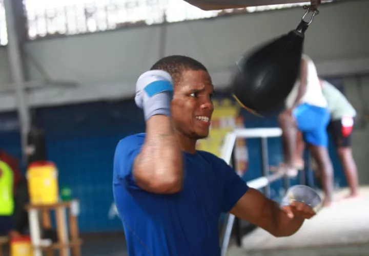 Jaime Arboleda en sus entrenamientos en el gimnasio.  Foto: Anayansi Gamez
