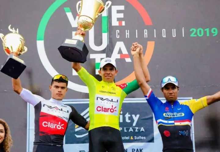 El podio de la vuelta a Chiriquí 2019. Foto Fepaci