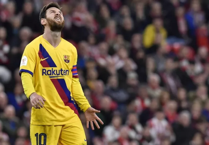 Messi esta vez no pudo rescatar al Barcelona. EFE