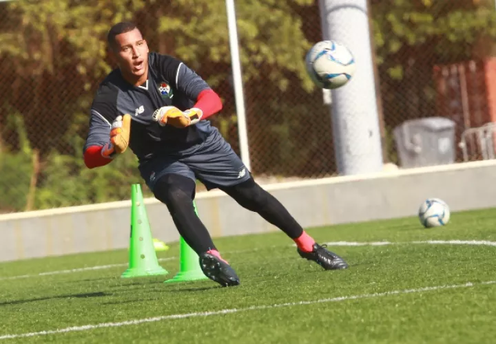 Marcos Allen durante el entrenamiento de ayer.