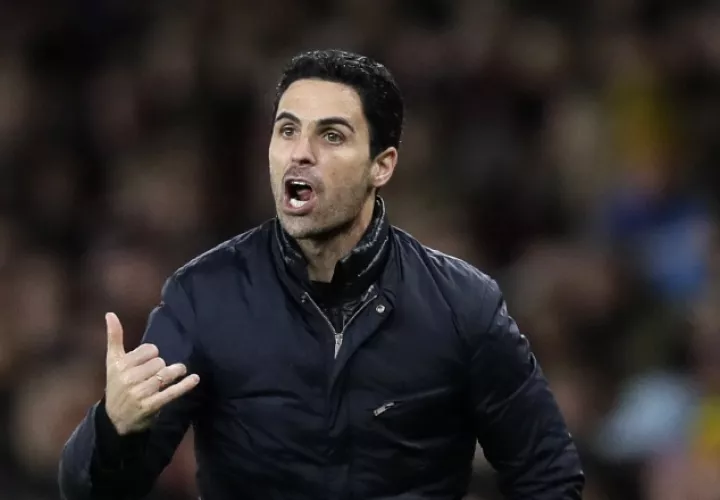 Mikel Arteta, entrenador del Arsenal. Foto:AP