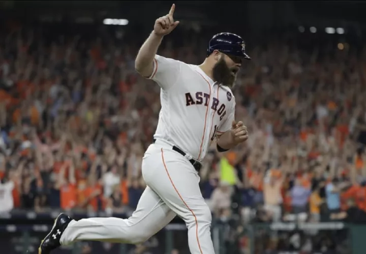 Evan Gattis fue receptor de los Astros de Houston. . Foto: AP