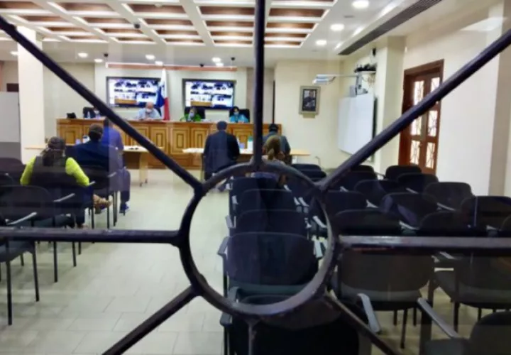 Momentos en que se realizó la audiencia de ayer. Cortesía de la CSJ