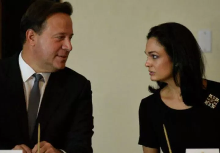 Juan Carlos Varela e Isabel de Saint Malo. Archivo