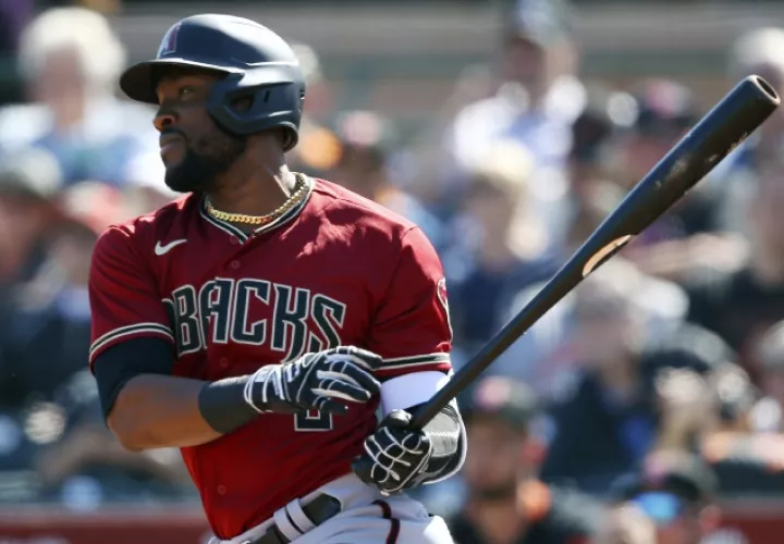 Starling Marte de los Diamondbacks en la pretemporada. Foto:AP