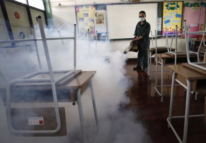 Cuadrillas del Ministerio de Salud visitan casa por casa fumigando y ubicando criaderos. 