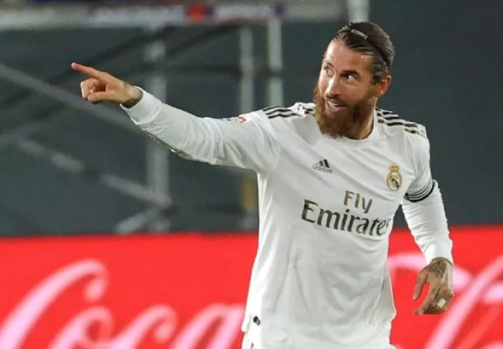 Sergio Ramos, celebra el segundo gol del Real Madrid. Foto: EFE