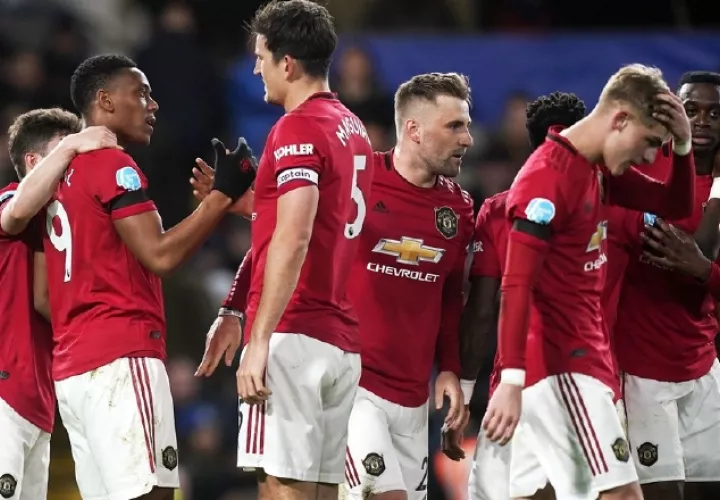Manchester United festeja. Foto: EFE