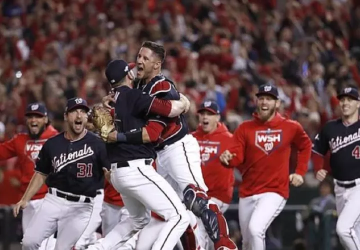 Nacionales, actuales campeones de las Grandes Ligas. Foto:EFE