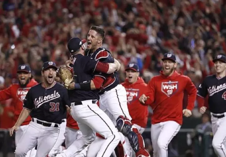 Jugadores de los Nacionales de Washington. Foto:EFE 