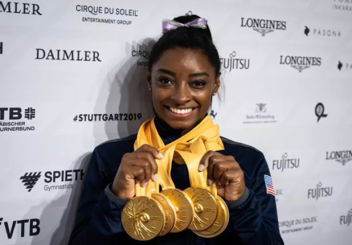 Simone Biles. Foto:EFE