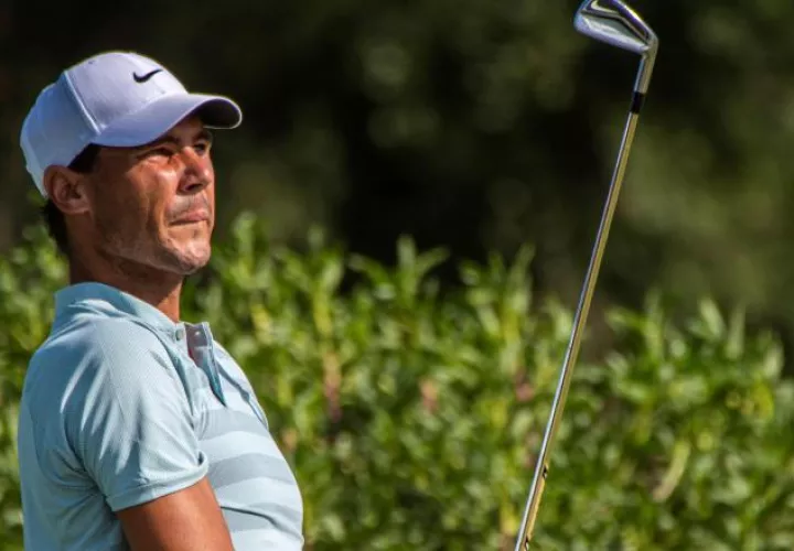 Rafael Nadal, con buen torneo en el golf. Foto:EFE