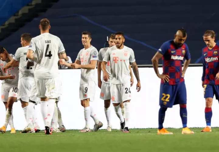 El Bayern festeja, Barcelona se lamenta. Foto:EFE
