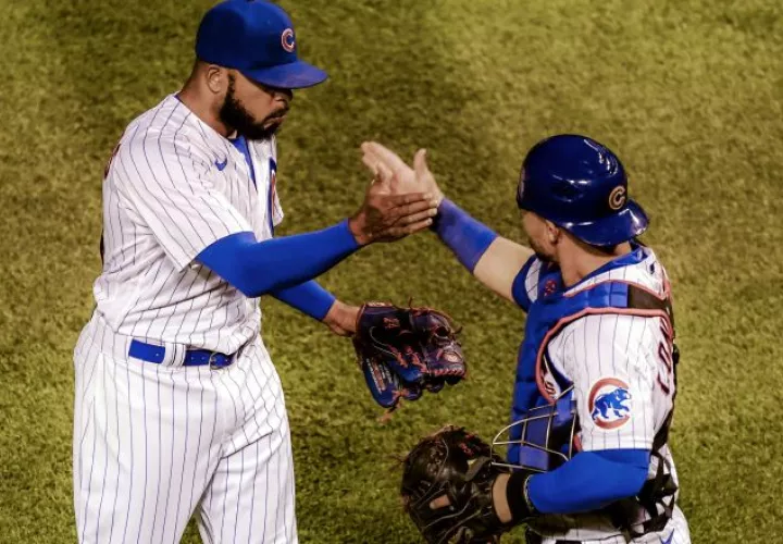 Jugadores de los Cachorros de Chicago. Foto:EFE