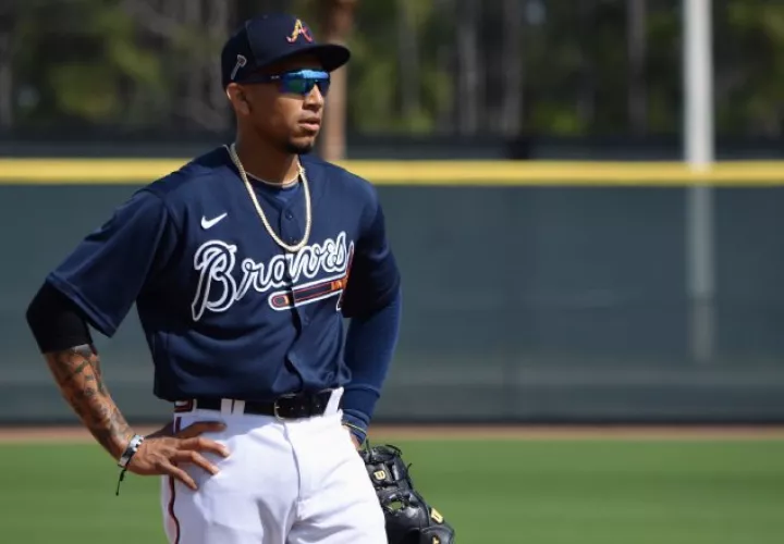 El panameño Johan Camargo no fue incluido por los Bravos para la serie contra los Marlíns. Foto:Twiter.