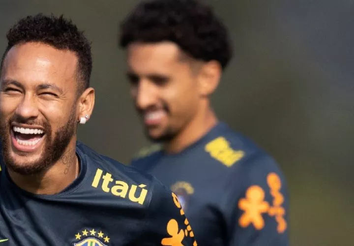 Neymar con la selección de Brasil. Foto:EFE
