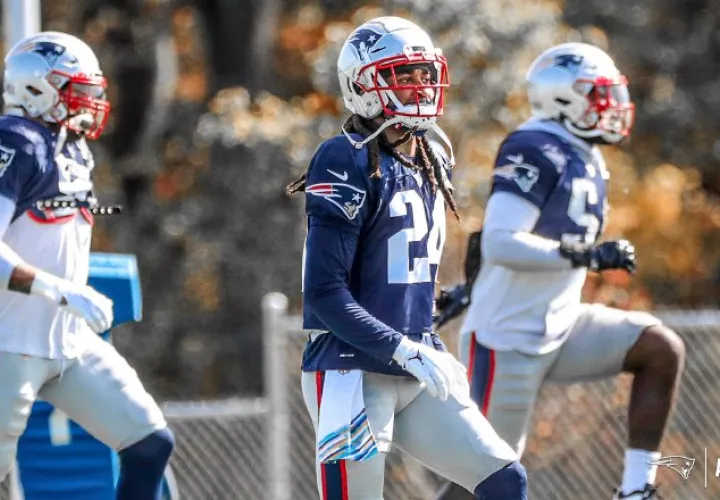 Jugadores de los Patriots en los entrenamientos. Foto:@Patriots