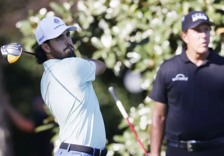Abraham Ancer de México en acción en el Masters de Augusta.  Foto:EFE