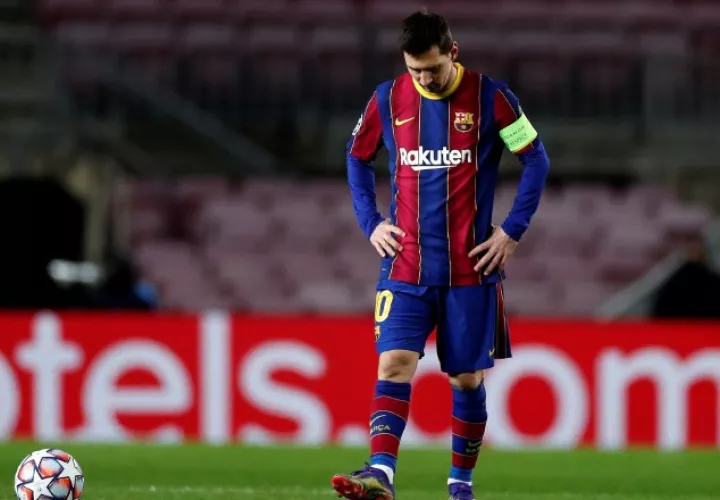 Leo Messi, lamenta la derrota ante la Juventus. Foto: EFE 