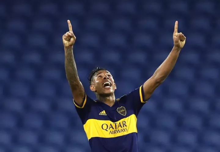 Sebastián Villa de Boca Juniors. Foto:EFE