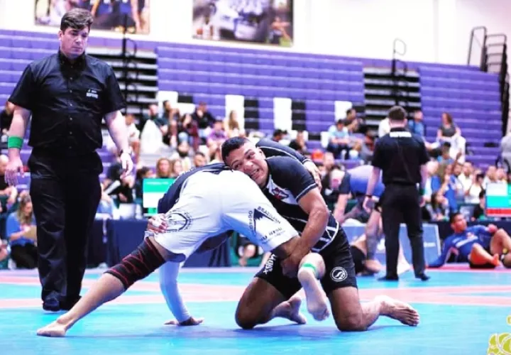 Leonardo González en un torneo de  jiu jitsu. Foto:Cortesía